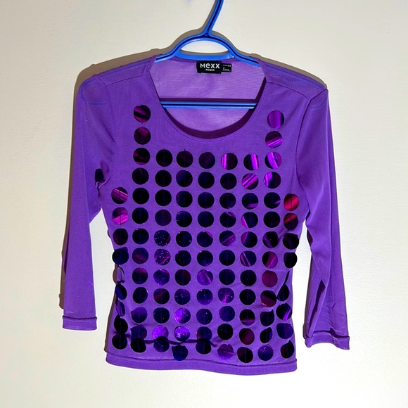 Purple Sequined Shirt - Picture 1 of 5